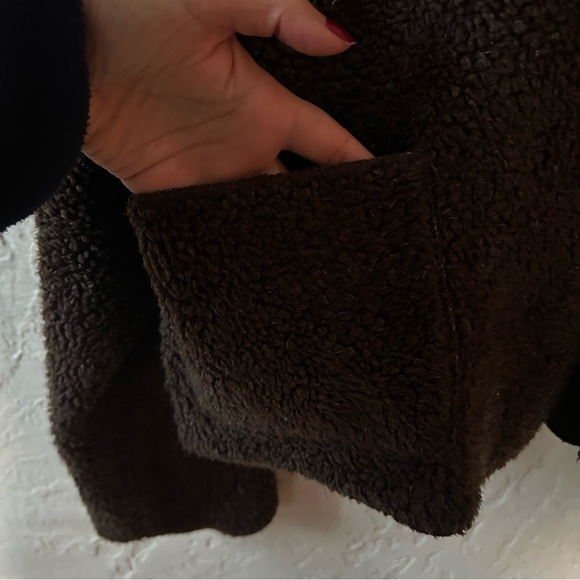 Free People Vintage Brown Teddy Bear Cardigan - Picture 5 of 7